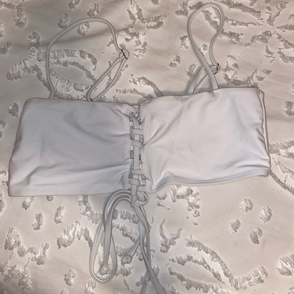 White tie bikini top